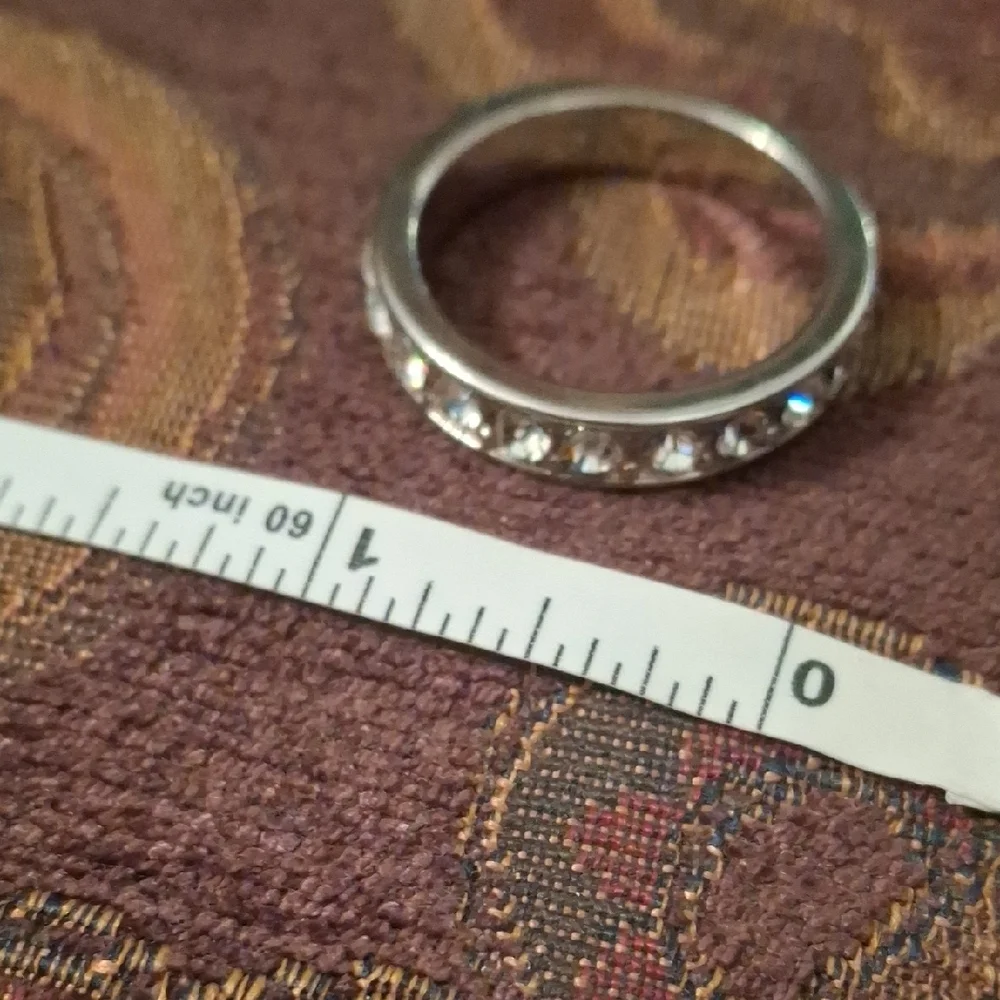 Silver Ring with Clear Stones